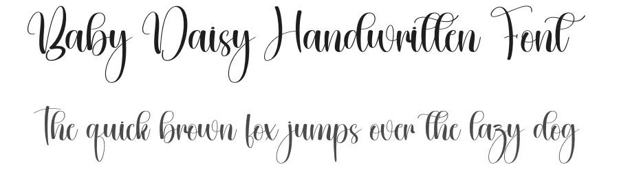 Baby Daisy Handwritten Font by creativeletter — Script Handwritten Font