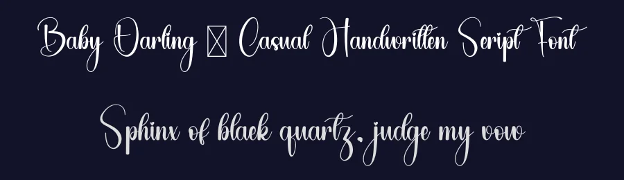 Baby Darling – Casual Handwritten Script Font by freshtypeink — Script Handwritten Font — thumbnail 2