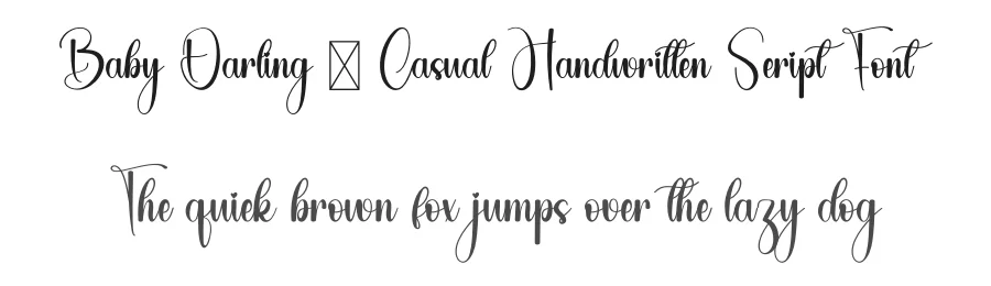 Baby Darling – Casual Handwritten Script Font by freshtypeink — Script Handwritten Font