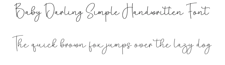 Baby Darling Simple Handwritten Font by creativeletter — Script Handwritten Font