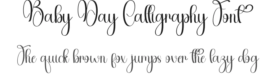 Baby Day Calligraphy Font by andikastudio — Script Handwritten Font