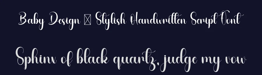 Baby Design – Stylish Handwritten Script Font by freshtypeink — Script Handwritten Font — thumbnail 2