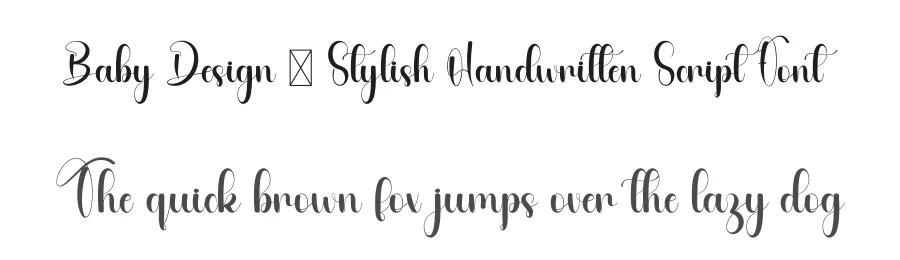 Baby Design – Stylish Handwritten Script Font by freshtypeink — Script Handwritten Font