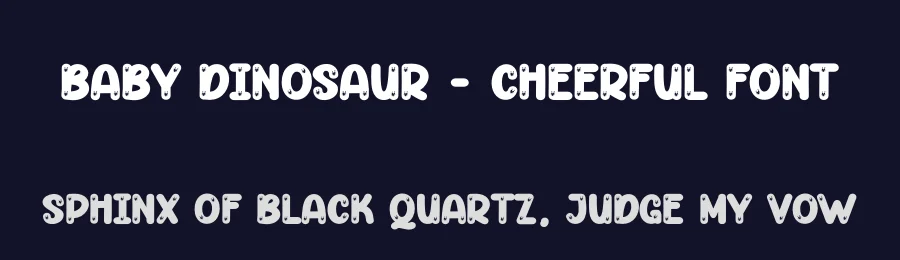 Baby Dinosaur – Cheerful Font by andikastudio — Display Font — thumbnail 2