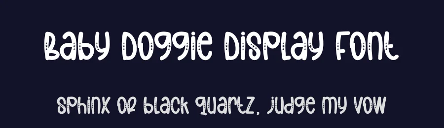 Baby Doggie Display Font by creativeletter — Display Font — thumbnail 2