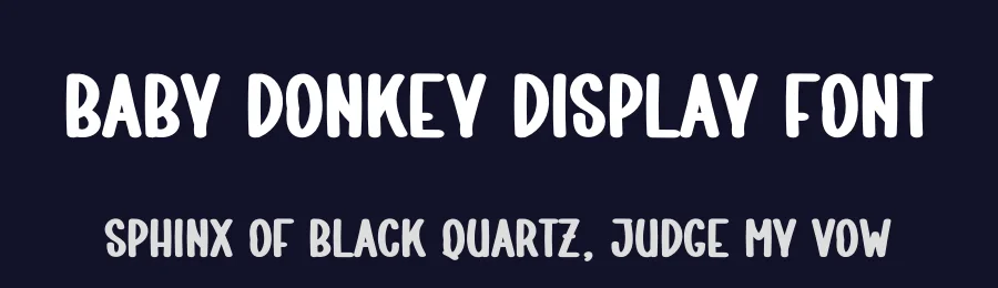 Baby Donkey Display Font by creativeletter — Display Font — thumbnail 2