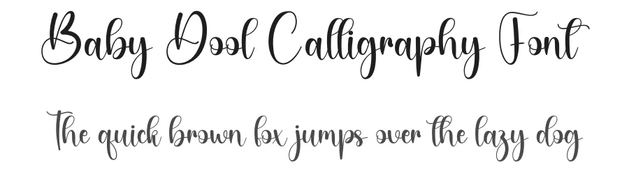 Baby Dool Calligraphy Font by creativeletter — Script Handwritten Font