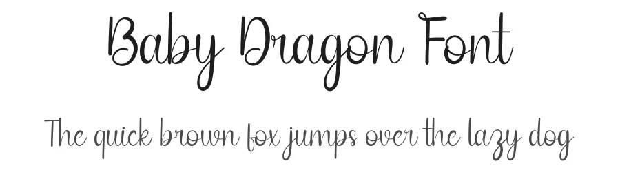 Baby Dragon Font by CREATIVE STUDIO β Script Handwritten Font