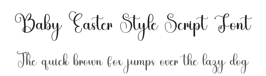 Baby Easter Style Script Font by freshtypeink — Script Handwritten Font