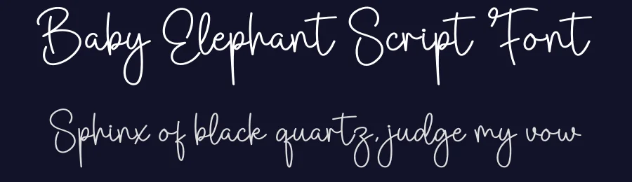 Baby Elephant Script Font by creativeletter — Script Handwritten Font — thumbnail 2