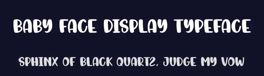 Baby Face Display Typeface by creativeletter — Display Font — thumbnail 2