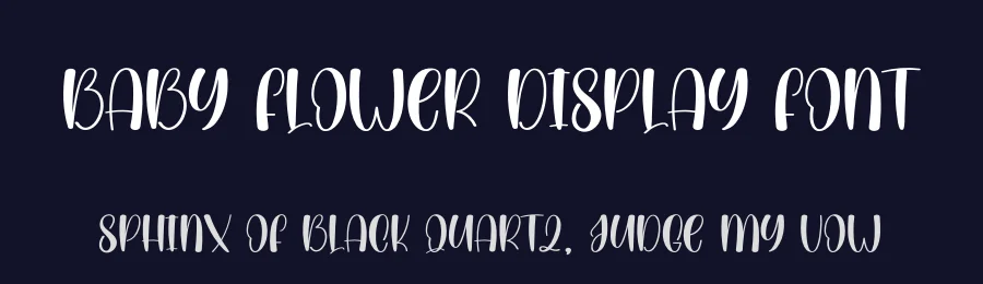 Baby Flower Display Font by creativeletter — Display Font — thumbnail 2