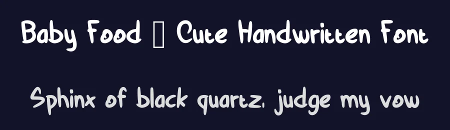 Baby Food – Cute Handwritten Font by idealistudio — Script Handwritten Font — thumbnail 2
