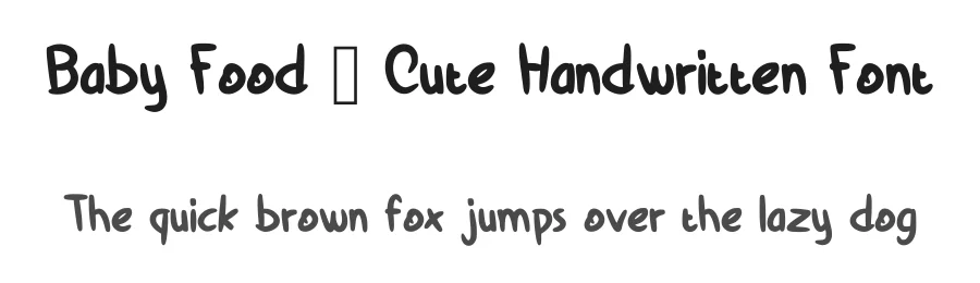 Baby Food – Cute Handwritten Font by idealistudio — Script Handwritten Font