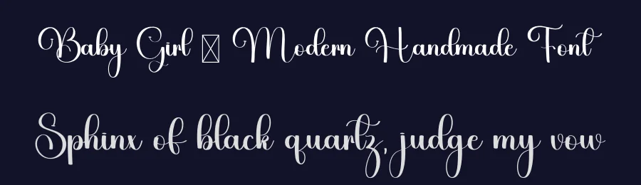 Baby Girl – Modern Handmade Font by freshtypeink — Script Handwritten Font — thumbnail 2