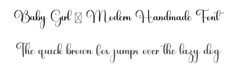 Baby Girl – Modern Handmade Font by freshtypeink — Script Handwritten Font