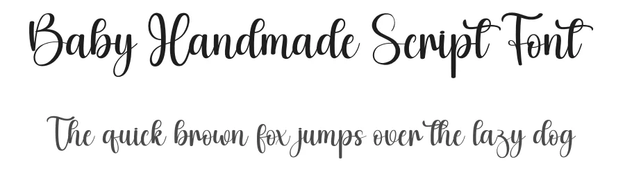 Baby Handmade Script Font by creativeletter — Script Handwritten Font