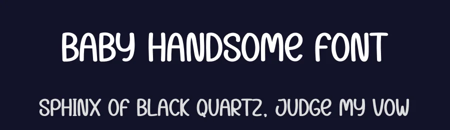 Baby Handsome Font by Berkah Shop — Display Font — thumbnail 2
