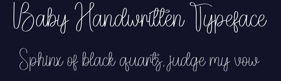 Baby Handwritten Typeface by creativeletter — Script Handwritten Font — thumbnail 2