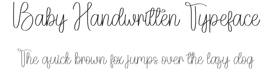 Baby Handwritten Typeface by creativeletter — Script Handwritten Font