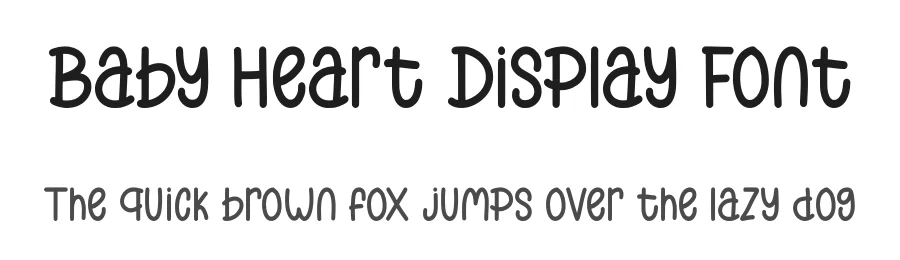 Baby Heart Display Font by Craftedtype — Decorative Font