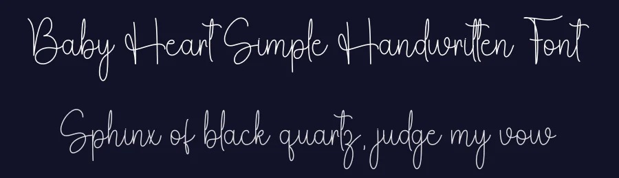 Baby Heart Simple Handwritten Font by freshtypeink — Script Handwritten Font — thumbnail 2