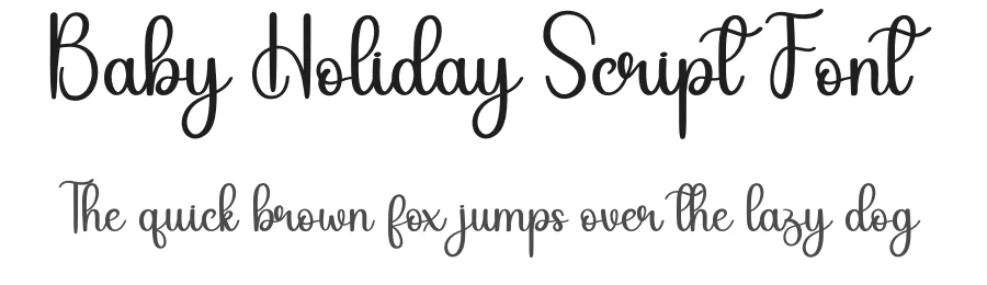 Baby Holiday Script Font by andikastudio — Script Handwritten Font