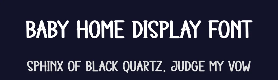 Baby Home Display Font by creativeletter — Display Font — thumbnail 2