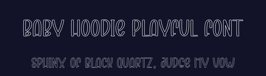 Baby Hoodie Playful Font by creativeletter — Display Font — thumbnail 2