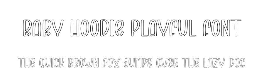 Baby Hoodie Playful Font by creativeletter — Display Font
