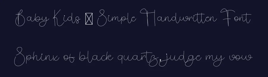 Baby Kids – Simple Handwritten Font by freshtypeink — Script Handwritten Font — thumbnail 2