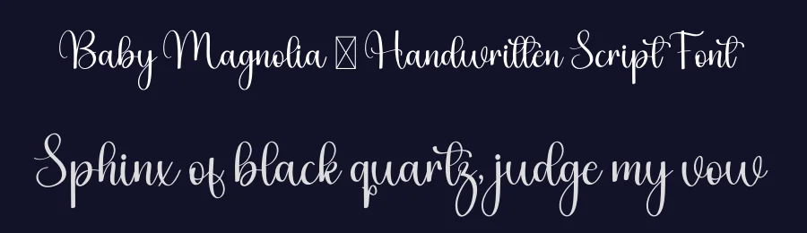 Baby Magnolia – Handwritten Script Font by freshtypeink — Script Handwritten Font — thumbnail 2