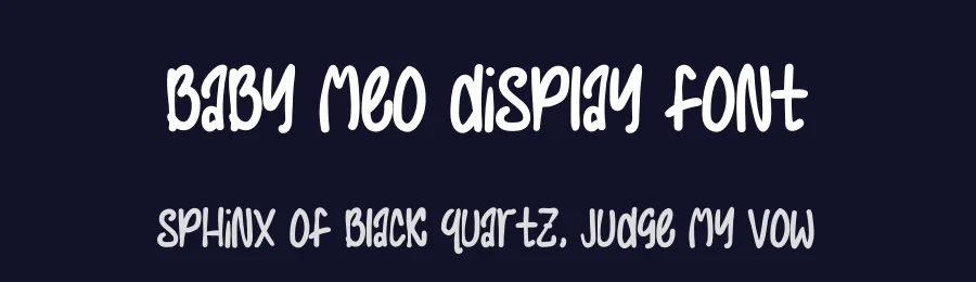 Baby Meo Display Font by levincreative — Display Font — thumbnail 2