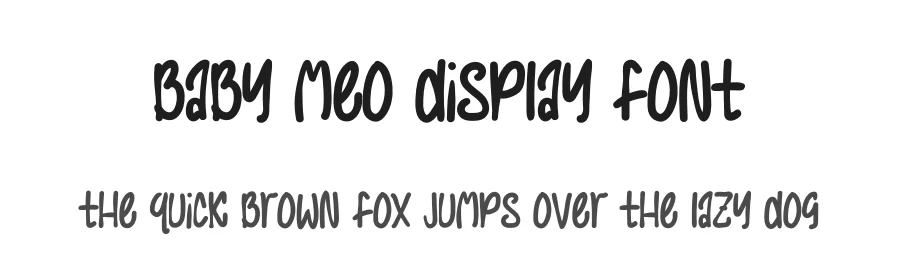 Baby Meo Display Font by levincreative — Display Font