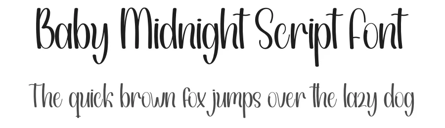Baby Midnight Script Font by creativeletter — Script Handwritten Font