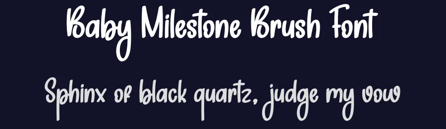 Baby Milestone Brush Font by creativeletter — Display Font — thumbnail 2