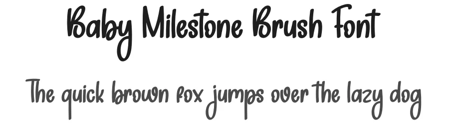 Baby Milestone Brush Font by creativeletter — Display Font