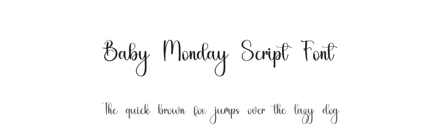 Baby Monday Script Font by freshtypeink — Script Handwritten Font