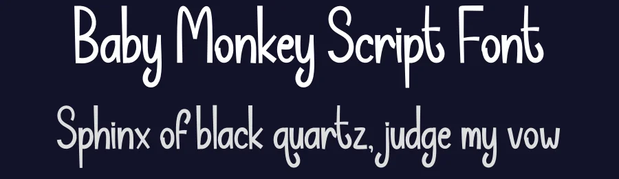 Baby Monkey Script Font by creativeletter — Display Font — thumbnail 2