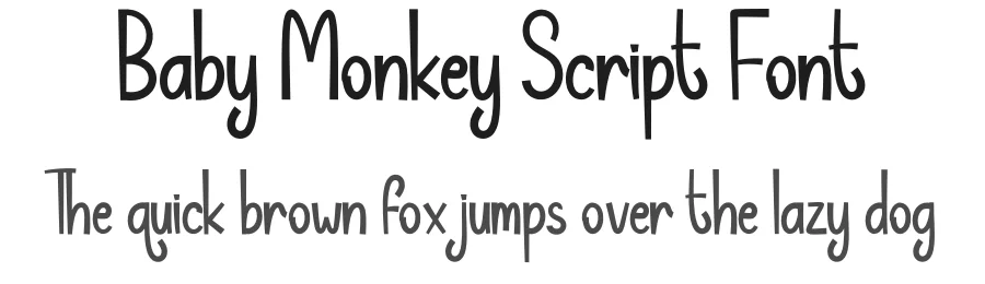 Baby Monkey Script Font by creativeletter — Display Font