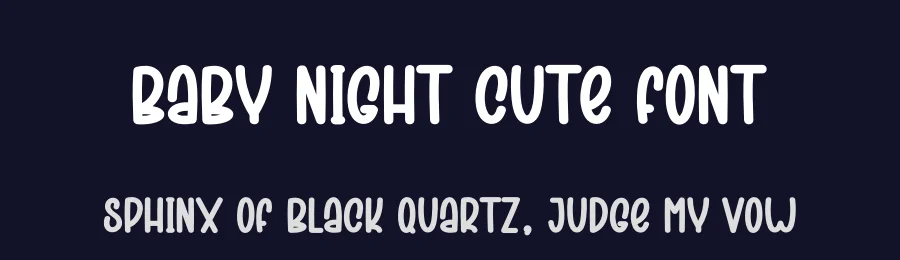 Baby Night Cute Font by creativeletter — Display Font — thumbnail 2