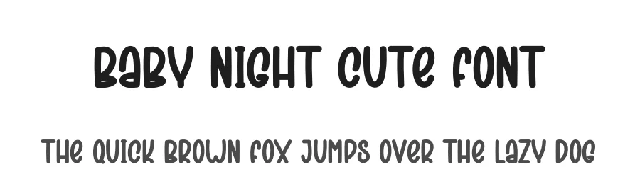 Baby Night Cute Font by creativeletter — Display Font