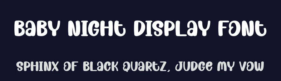 Baby Night Display Font by creativeletter — Display Font — thumbnail 2