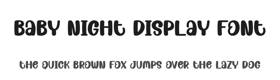 Baby Night Display Font by creativeletter — Display Font