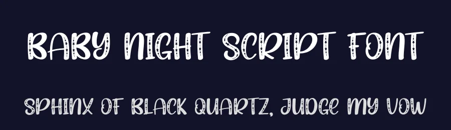 Baby Night Script Font by creativeletter — Display Font — thumbnail 2