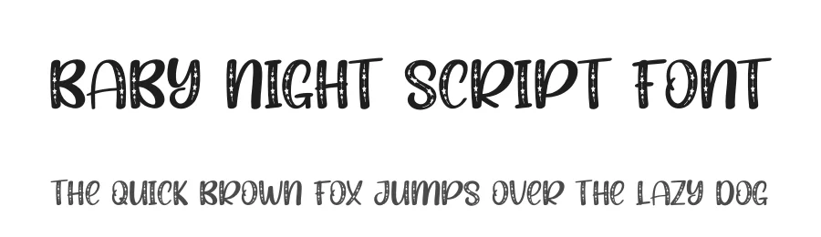 Baby Night Script Font by creativeletter — Display Font