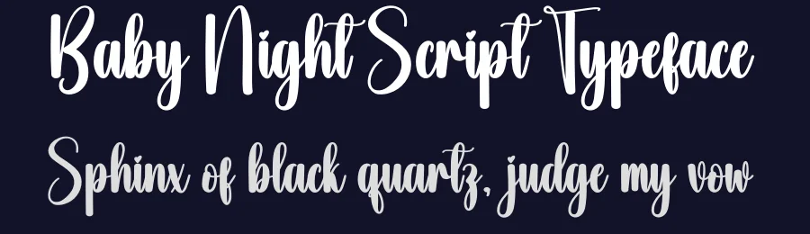 Baby Night Script Typeface by creativeletter — Script Handwritten Font — thumbnail 2