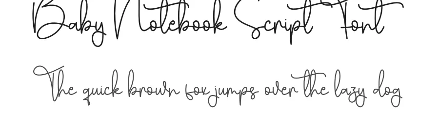 Baby Notebook Script Font by creativeletter — Script Handwritten Font