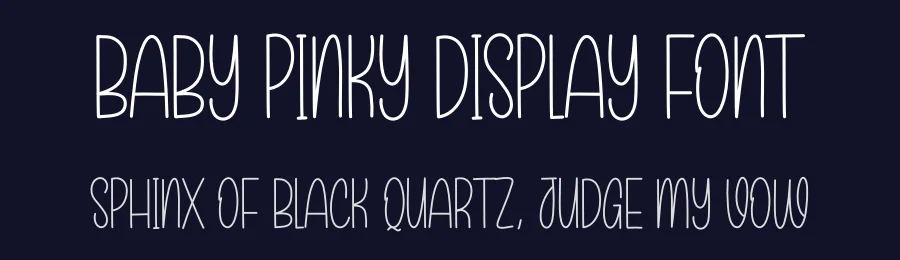 Baby Pinky Display Font by creativeletter — Display Font — thumbnail 2