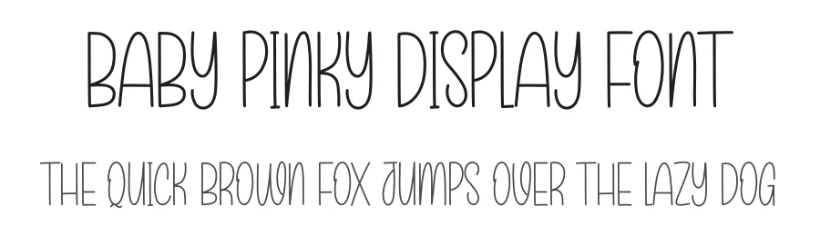 Baby Pinky Display Font by creativeletter — Display Font